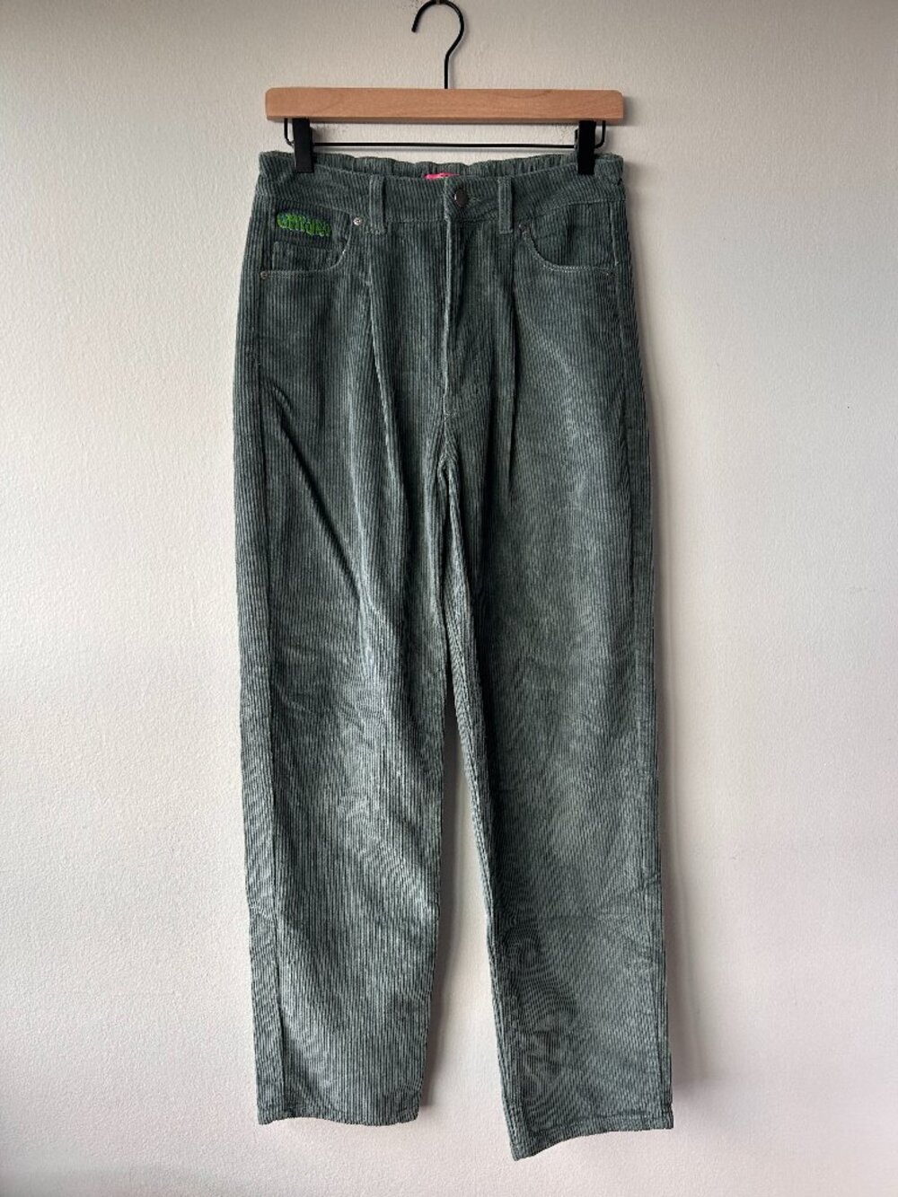 Empyre Tori 90s Olive Green Corduroy Skate Pants Baggy Y2K S